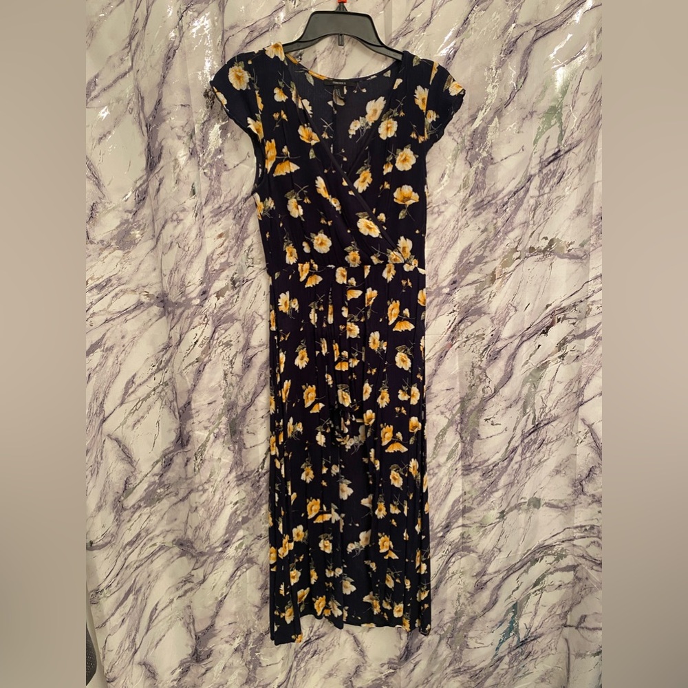 Floral romper with train